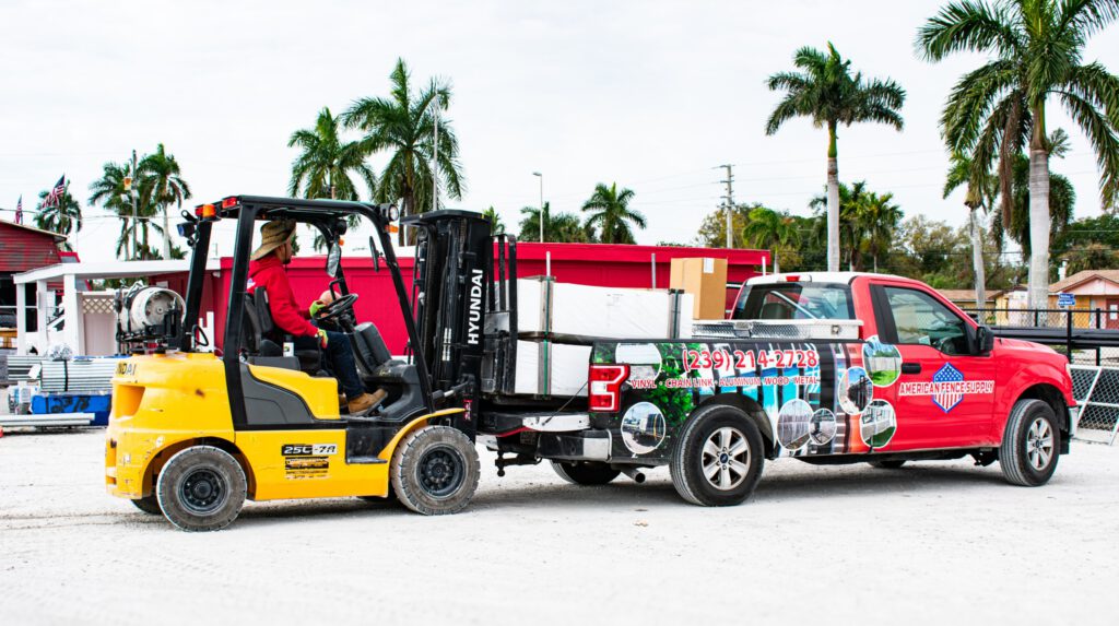 american fence supply truck